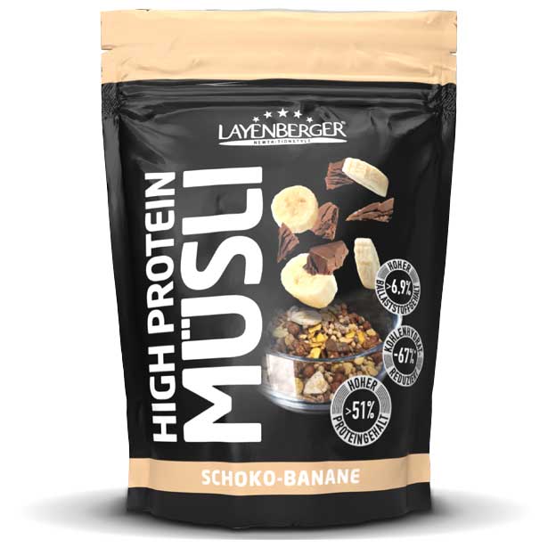 Musli proteic – Ciocolată și banane